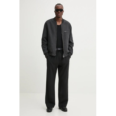 MSGM Вълнен панталон msgm в черно със стандартна кройка 3740mp09.247506 (3740mp09.247506)