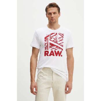 G-Star Raw Памучна тениска G-Star Raw в бяло с принт D24685-C506 (D24685.C506)