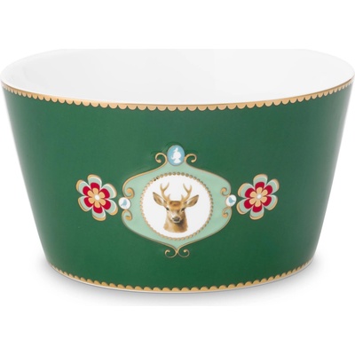 PIP Studio Miska Love Birds Medallion jelen tmavě zelená 15 cm