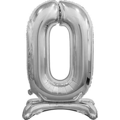 Godan Samostojaci fóliový balón 0 strieborný 74 cm