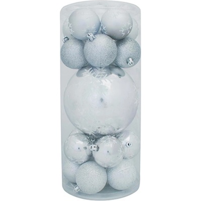 SLOVAKIA TREND S.R.O. Ozdoba Xmas N4 6020 20 dielna Ball M02 strieborná