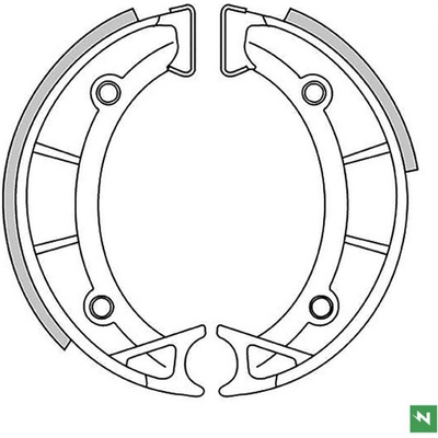 NEWFREN brzdové čelisti APRILIA SCARABEO 50 93 (125x25mm)