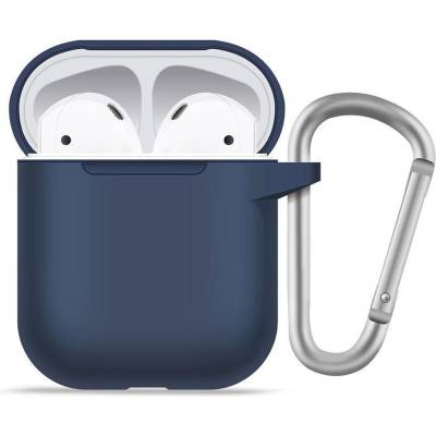 Blueo Калъф за AirPods 1 - Защитен калъф от течен силикон - тъмносин