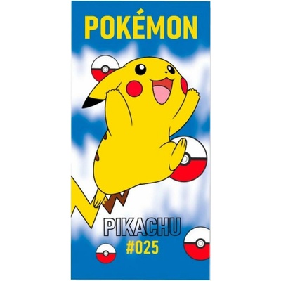 Sahinler plážová osuška Pokémon Pikachu 025 70 x 140 cm