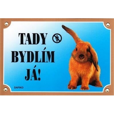 DAFIKO Barevná cedulka králík