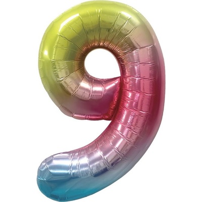 Narozeninový balónek, barevný 40" (100 cm) číslo 9