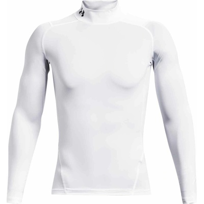 Under Armour Kompresné tričko HG Armour Comp Mock LS white