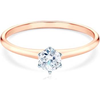 SAVICKI Годежен пръстен The Journey: двуцветно злато, лабораторен диамант
