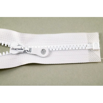 Deliteľný kostený zips - dĺžka (30 - 95 cm) - rôzne farby 65 cm Biela