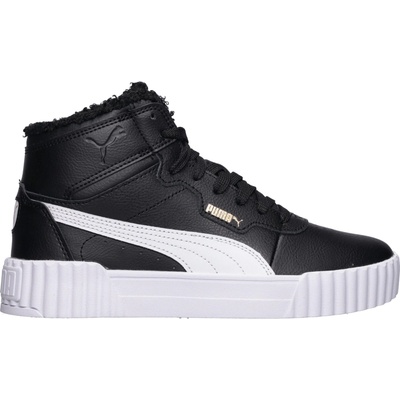 Puma detské zimné tenisky CARINA 3.0 MID WINTR JR čierna biela zlatá