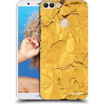 Púzdro Picasee silikónové Huawei P Smart - Gold čiré
