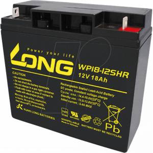 Long Aкумулаторна батерия Long WP18-12SHR F3, 12V 18Ah, AGM, . 181x76x167 мм (WP18-12SHR)