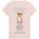 GUESS Светло розова тениска за момиче с цветно мече Guess