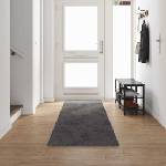 vidaXL Килим пътека Сиво 80 x 500 cm 100% Полипропиленов Тапициран (42011393)