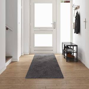 vidaXL Килим пътека Сиво 80 x 500 cm 100% Полипропиленов Тапициран (42011393)
