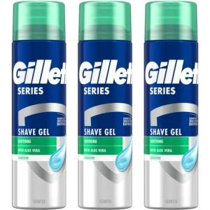 Gillette гел за пищяли 3x200ml серия - чувствителна кожа