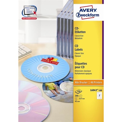 Avery Zweckform 100 listů, A4, bílé L6043-100