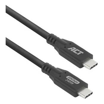 ACT Кабел USB-C - USB-C, 0.5 м / USB4, 20Gbps, 240W (EWENT-ACT-CAB-AC7420)