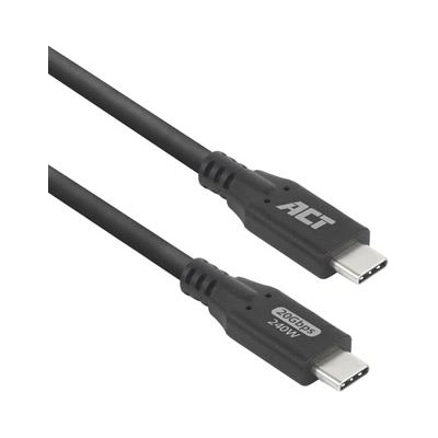 ACT Кабел USB-C - USB-C, 0.5 м / USB4, 20Gbps, 240W (EWENT-ACT-CAB-AC7420)