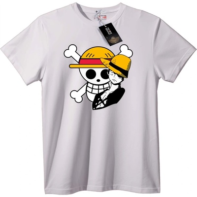 NOONEBRAND Тениска One Piece Пиратите на Сламената Шапка - 2XL, White