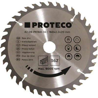 Proteco Kotouč pilový SK 160x2.2x20 36z PK160-36