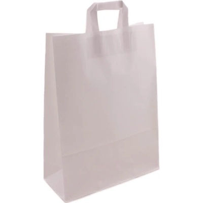 Taška 32*13*42,5 cm, bílý kraftový papír 80 g