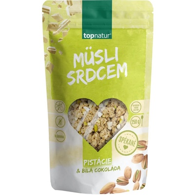 Topnatur Müsli Pistácie & bílá čokoláda 250 g – Zboží Dáma