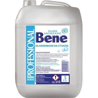 Bene Препарат за почистване на стъкла, професионален, 5 L