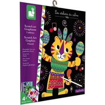 Janod Vyškrabovačky Zvieratká 4 ks