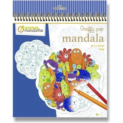 Omalovánky Avenue Mandarine Graffy Pop Mandala Příšerky