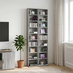 vidaXL Кабинет за CD 2 бр. Сив Сонома 33 x 23, 5 x 175 см (8012653)