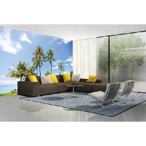 DIMEX ART Самозалепваща се флизелинова фототапета палми на плажа 375 x 250 см