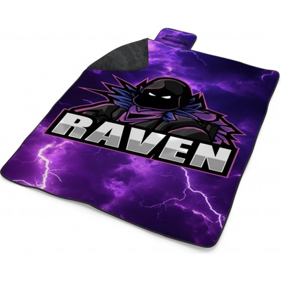 Sablio Plážová deka FORTNITE RAVEN Fialová búrka