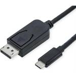 Roline Кабел Roline 11.04. 5836, от USB 3.1 Type C(м) към Display Port(м), 2m, черен, 8K@60Hz (11.04.5836)