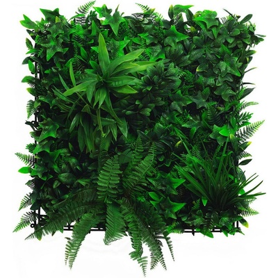 Umělá živá zelená stěna JUNGLE, 50 x 50cm