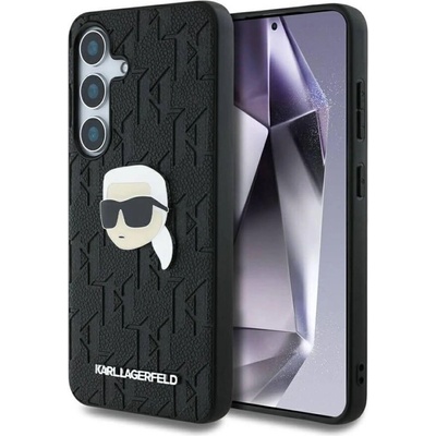 KARL LAGERFELD Калъф за Samsung S25, Karl Lagerfeld PU Mono K. Head PIN Case, Черен (KLHCS25SPGKLKIPK)