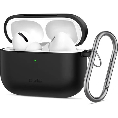 Tech-Protect Силиконов калъф Tech-Protect с кука за AirPods Pro 3 - черен (5906302333097)