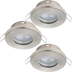 EGLO 901761 - К-кт 3xLED Лампа за баня FAVAZZINA 1xGU10/4W/230V IP44 хром (EG901761)
