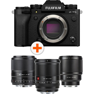 Fujifilm X-T5 Black + AF 13mm f/1.4 + 56mm + AF 85mm f/1.8 II (Fuji X)