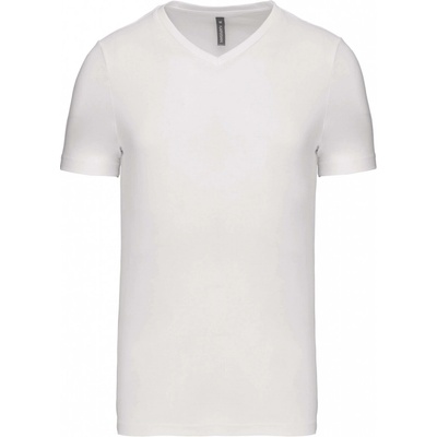 Kariban krátky rukáv V-neck biele