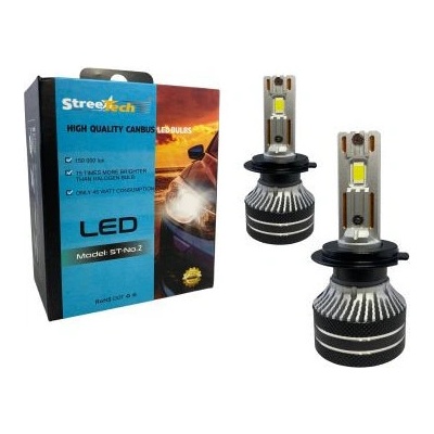 StreeTech Лед крушки - Led система H7 Streetech модел STN2 за фарове - 150 000 Лукса, 45W - Canbus 6000K - 1500% повече