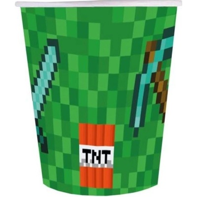 Papirové kelímky Minecraft party . GoDan – Zboží Dáma