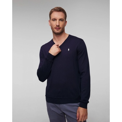 Polo Ralph Lauren pánsky vlnený sveter tmavomodrý