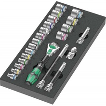Wera 150111 Zyklop 3/8" 8000 B typ 9721 v penovej vložke Set 1 Sada 23 dielov