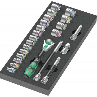 Wera 150111 Zyklop 3/8" 8000 B typ 9721 v penovej vložke Set 1 Sada 23 dielov