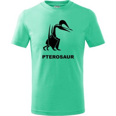 T-ričko Pterosaur detské tričko Mätová biela