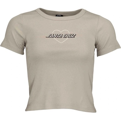 SANTA CRUZ Heart Strip T-Shirt Silver