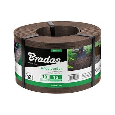 BRADAS Obruba záhonů WOOD BORDER, hnědá 130mm x 2.8mm x 10m