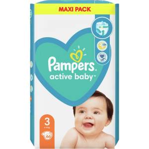 Pampers Бебешки пелени Pampers - Active baby 3, 66 броя (7458)