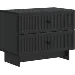 vidaXL Нощен шкаф Черно 62 x 34, 5 x 47, 5 см Инженерна дървесина (893856)